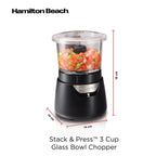 Hamilton Beach 700ml Stack & Press Glass Bowl Chopper - Hamilton Beach UK