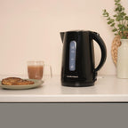 Hamilton Beach Essentials Kettle, 4 Slice Toaster & 20L Retro Microwave Set - Black
