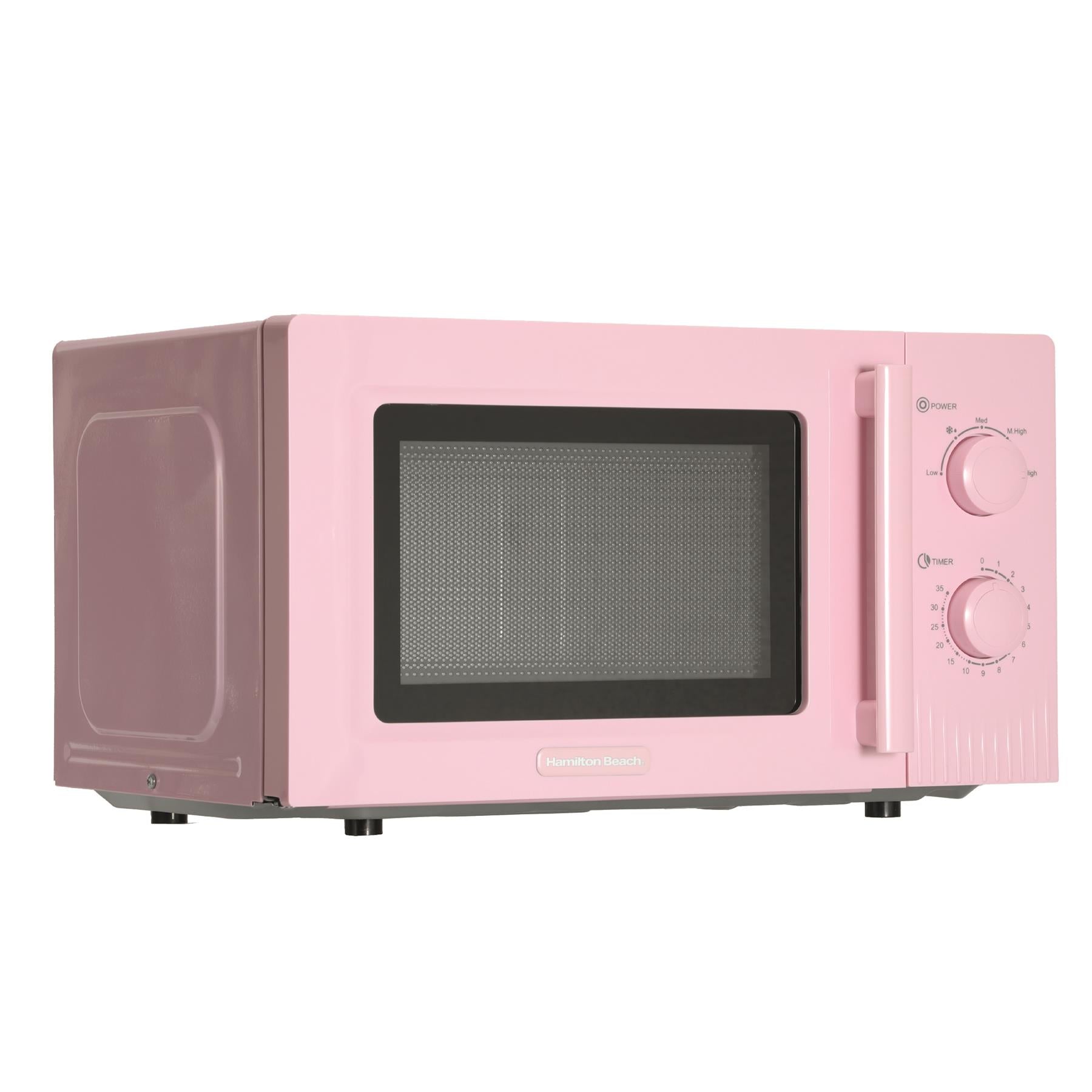 Hamilton Beach Miami Manual 800W Microwave - Flamingo Pink