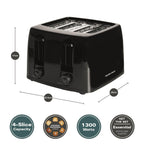 Hamilton Beach Essentials 4 Slice Toaster Black - Hamilton Beach UK