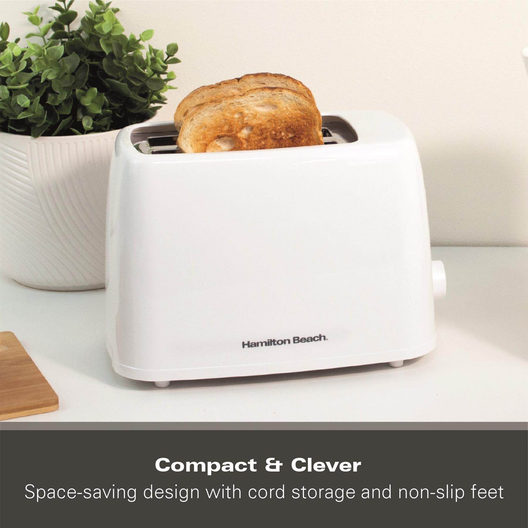 Hamilton Beach Essential 2 Slice Plastic Toaster - White - Hamilton Beach UK