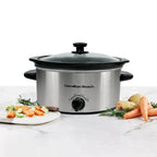 Hamilton Beach The Comfort Cook 3.5L Slow Cooker - Silver - Hamilton Beach UK