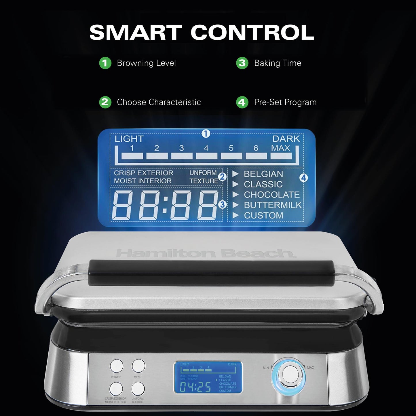 Hamilton Beach Pro Smart Waffle Maker