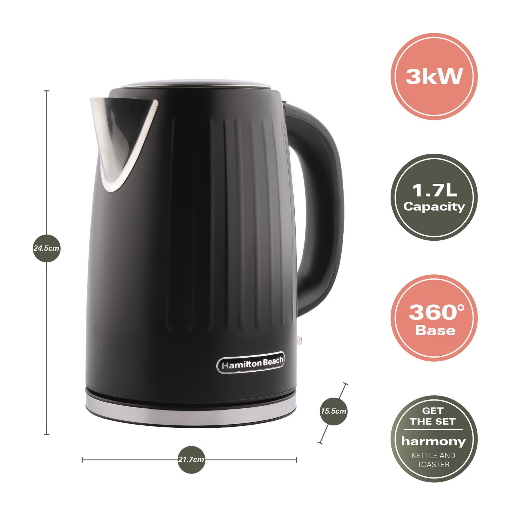 Harmony Kettle & Toaster Set - Espresso