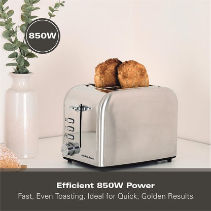 Hamilton Beach Rise 2 Slice Brushed & Polished Stainless Steel Toaster