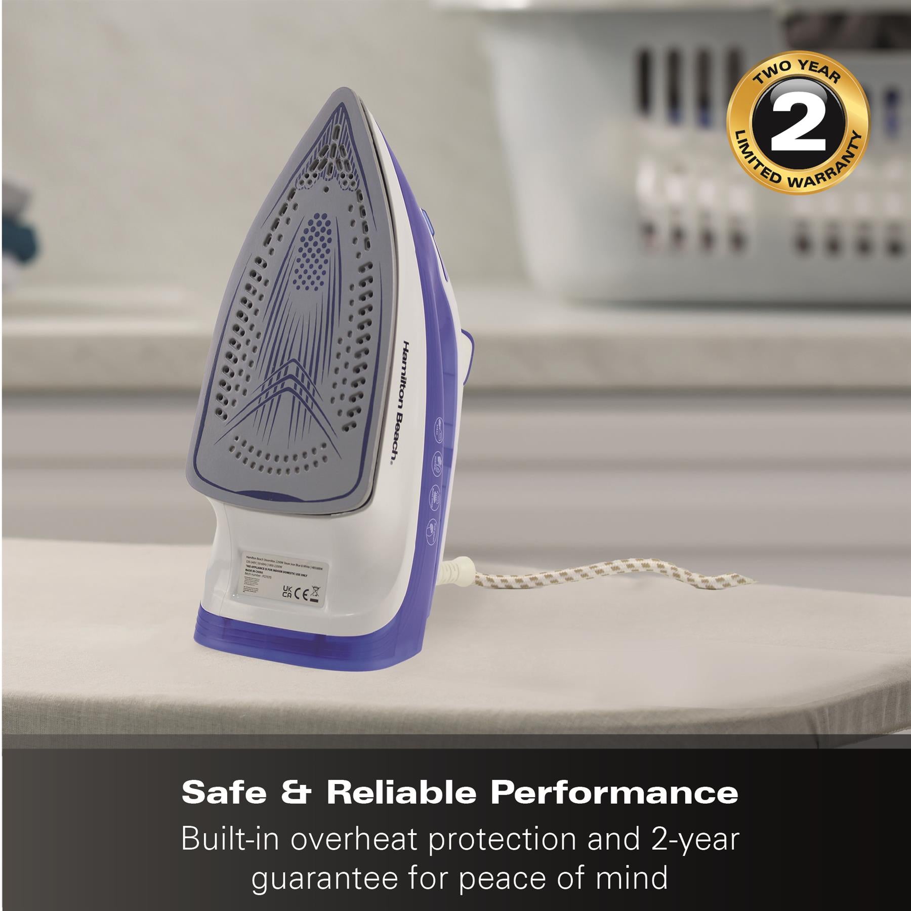 SteamMax 2200W Steam Iron -  Blue & White