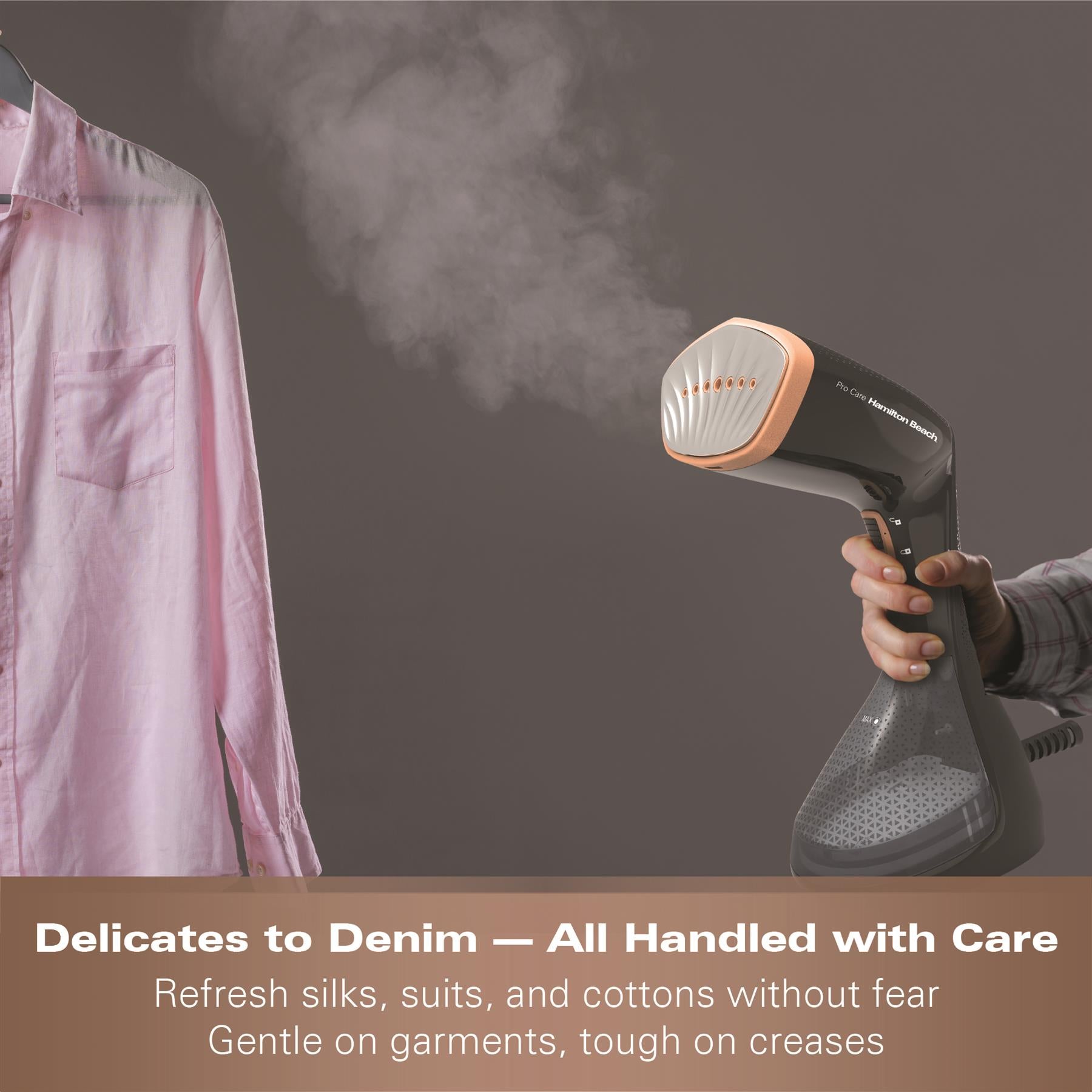 ProCare Handheld Garment Steamer - Black & Bronze