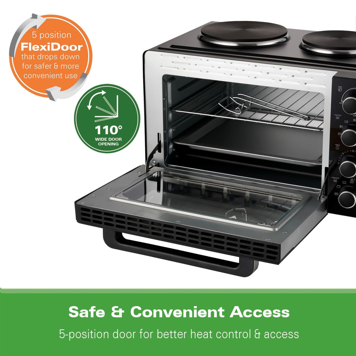 Hamilton Beach 28L Mini Oven with Double Hotplate