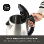 Hamilton Beach Rise Stainless Steel 1.7L Kettle - Brushed - Hamilton Beach UK