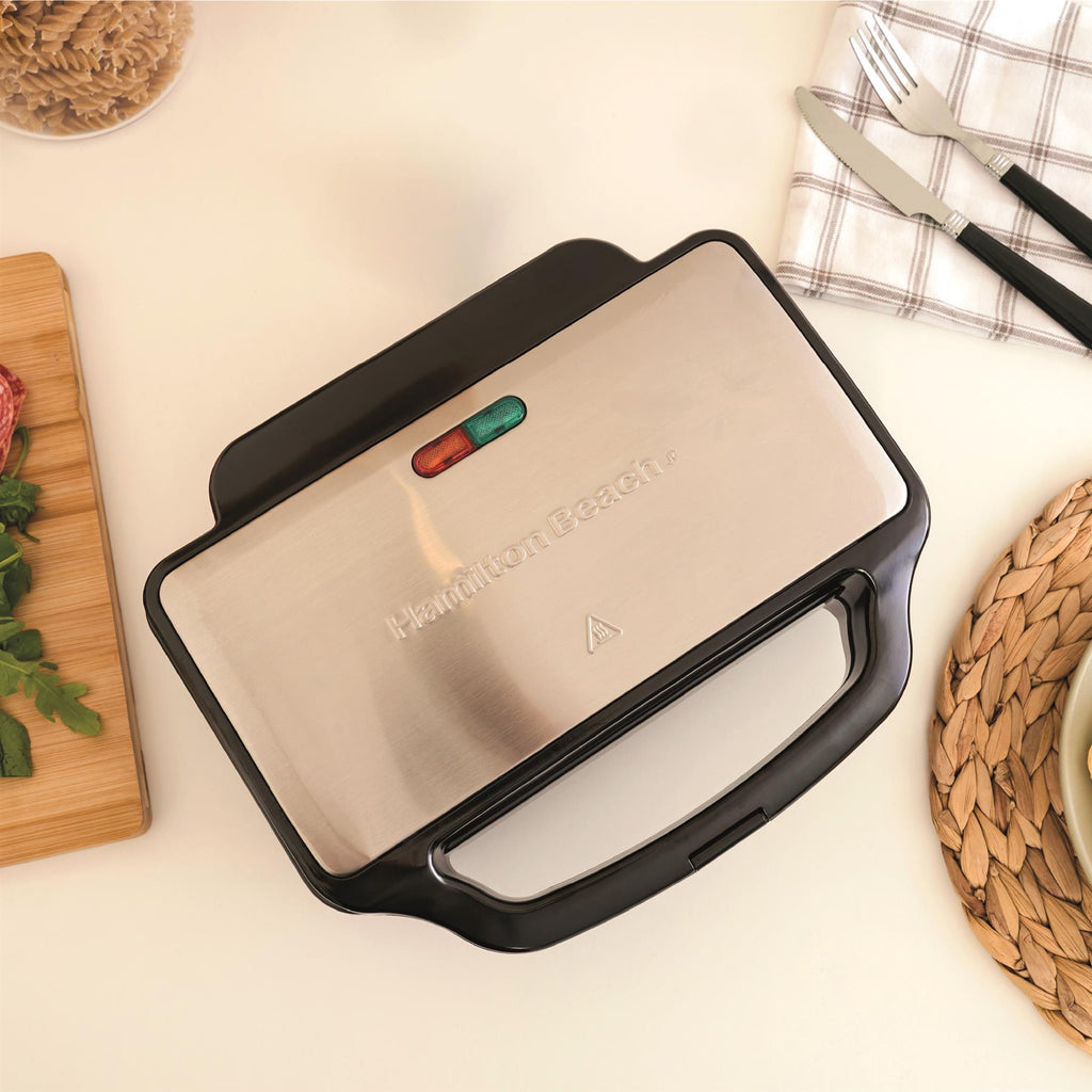 Hamilton Beach Rise Kettle, Toaster, Sandwich Toaster & 1.8L Slow Cooker Set - Silver