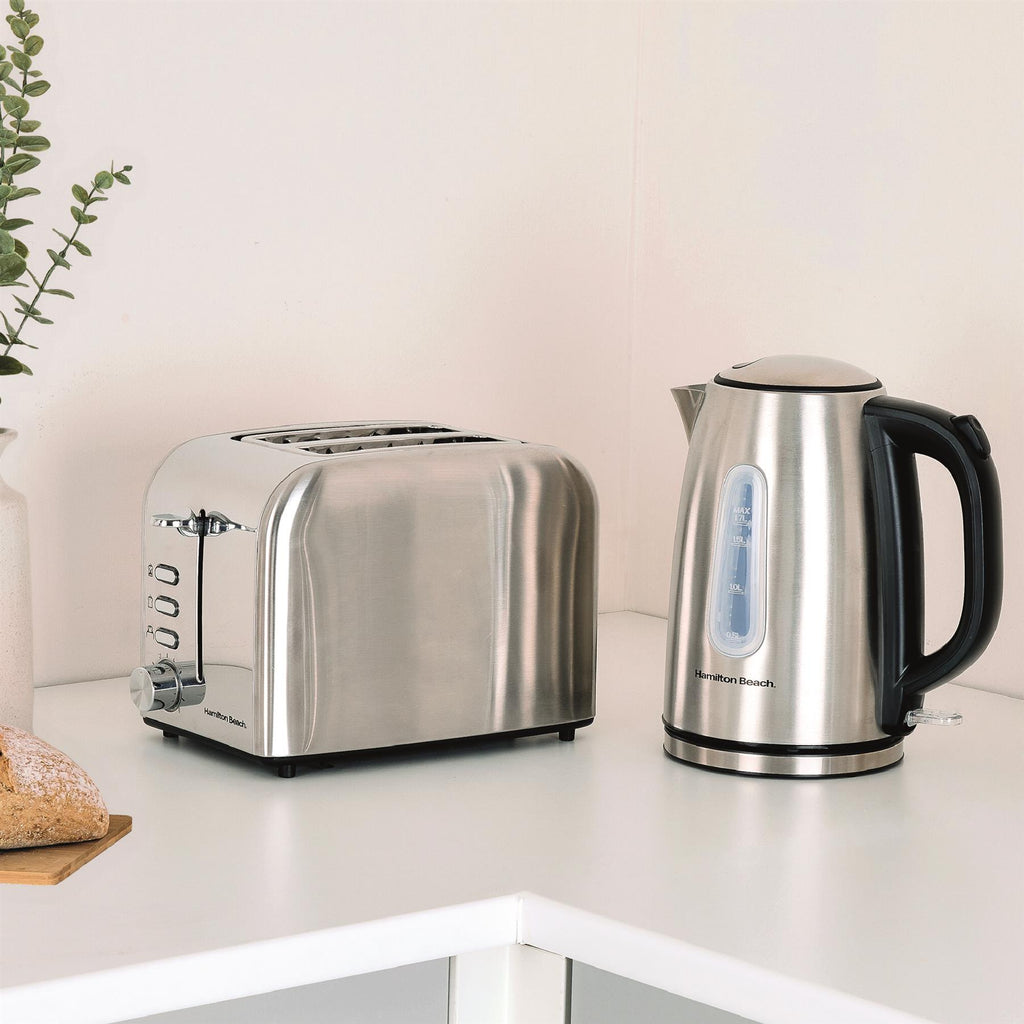 Hamilton Beach Rise Kettle, Toaster, Sandwich Toaster & 1.8L Slow Cooker Set - Silver