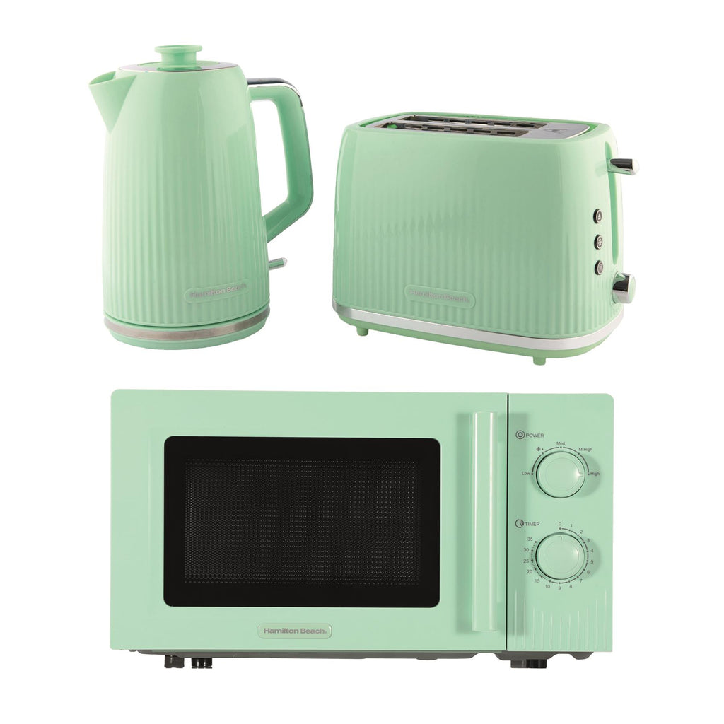 Hamilton Beach Miami Kettle, Toaster & Microwave Set - Mojito Mint