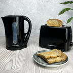 Hamilton Beach Essentials Kettle, 2 Slice Toaster & Deep Fill Sandwich Toaster Set - Black