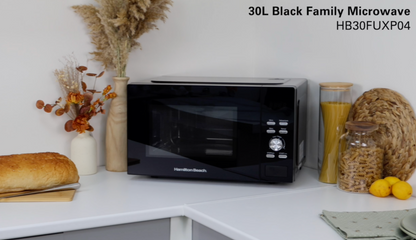 Hamilton Beach 30L Black Family Microwave